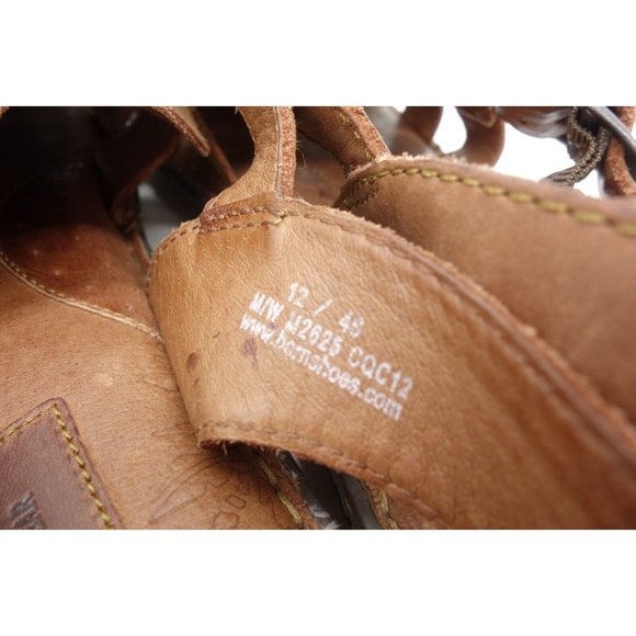 Born Logo Brown Leather Buckle Slip On Sandals Shoes Men's 46 / 12 - Picture 3 of 10